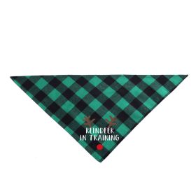 Christmas Pet Saliva Towel DIY Dog Triangle (Option: Green 10-L 25to48cm)