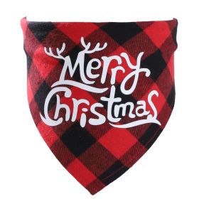 Christmas Pet Saliva Towel DIY Dog Triangle (Option: Red 6-L 25to48cm)