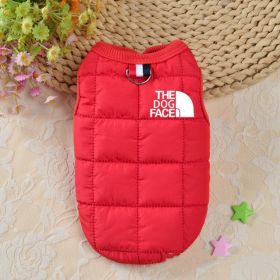 New Fleece-lined Pet Dog Clothing (Option: Red-S)