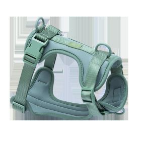 Pet Supplies Breathable Tight Body Dog Traction Vest Explosion-proof (Option: Green-M)