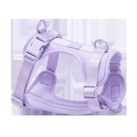 Pet Supplies Breathable Tight Body Dog Traction Vest Explosion-proof (Option: Light Purple-M)